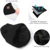 imageOZERO Knit Beanie Winter Hat Thermal Thick Polar Fleece Snow Skull Cap for Men and Women2pack Blackblack