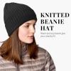 imageOZERO Knit Beanie Winter Hat Thermal Thick Polar Fleece Snow Skull Cap for Men and Women2pack Blackgrey