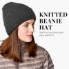 imageOZERO Knit Beanie Winter Hat Thermal Thick Polar Fleece Snow Skull Cap for Men and Women2pack Graygray