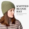 imageOZERO Knit Beanie Winter Hat Thermal Thick Polar Fleece Snow Skull Cap for Men and WomenGreen