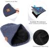 imageOZERO Knit Beanie Winter Hat Thermal Thick Polar Fleece Snow Skull Cap for Men and WomenNavy