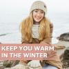 imageOZERO Scarf and Gloves Set for Women Warm Knit Touchscreen Glove Slouchy Polar Fleece Lined Beanie Hat ScarfBeige