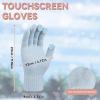 imageOZERO Scarf and Gloves Set for Women Warm Knit Touchscreen Glove Slouchy Polar Fleece Lined Beanie Hat ScarfBlue