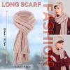 imageOZERO Scarf and Gloves Set for Women Warm Knit Touchscreen Glove Slouchy Polar Fleece Lined Beanie Hat ScarfPink