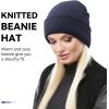 imageOZERO Winter Beanie Daily Hat  Thermal Polar Fleece Ski Stocking Skull Cap for Men and WomenBlue