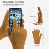 imageOZERO Winter Gloves Hat Scarf Warm Knit Touchscreen Gloves and Polar Fleece Lined Beanie and Soft Neck ScarfBrown