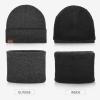 imageOZERO Winter Gloves Hat Scarf Warm Knit Touchscreen Gloves and Polar Fleece Lined Beanie and Soft Neck ScarfGray