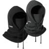 imageOZERO Balaclava Face Mask Winter Polar Fleece Hood Ski Mask for Men Women Convertible Balaclava Face Cover Hat Cap Scarf2pack Blackgrey