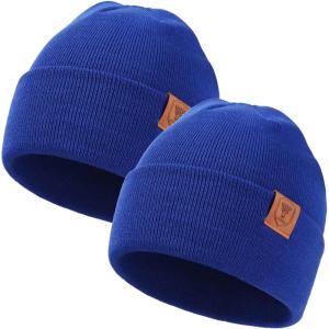 imageOZERO Knit Beanie Hats Men Slouchy Cuffed Winter Hats for Women  Warm Skull Caps Cold Ski Snow Hunting BeaniesBlueblue