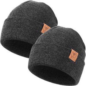 imageOZERO Knit Beanie Hats Men Slouchy Cuffed Winter Hats for Women  Warm Skull Caps Cold Ski Snow Hunting BeaniesGraygray