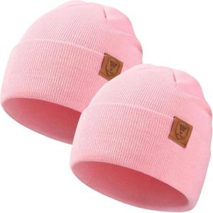 imageOZERO Knit Beanie Hats Men Slouchy Cuffed Winter Hats for Women  Warm Skull Caps Cold Ski Snow Hunting BeaniesPinkpink
