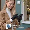 imageOZERO Warm Winter Gloves for Women Touchscreen 2Layers Polar Fleece Gloves for Gold Weather Texting RunningBlack