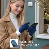 imageOZERO Warm Winter Gloves for Women Touchscreen 2Layers Polar Fleece Gloves for Gold Weather Texting RunningBlue