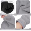 imageOZERO Winter Gloves Fingerless Convertible Mittens Thermal Polar Fleece Insulated Lining Windproof Warm for Men WomenGrey