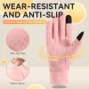 imageOZERO Womens Gloves with Touchscreen Fingers AntiSlip Warm Running Driving Cycling Winter Gloves for Women in Cold Weather