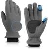 imageOZERO Warm Winter Gloves for Women Touchscreen 2Layers Polar Fleece Gloves for Gold Weather Texting RunningGray