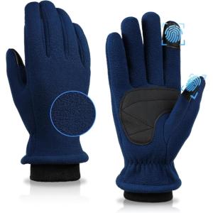 imageOZERO Warm Winter Gloves for Women Touchscreen 2Layers Polar Fleece Gloves for Gold Weather Texting RunningBlue