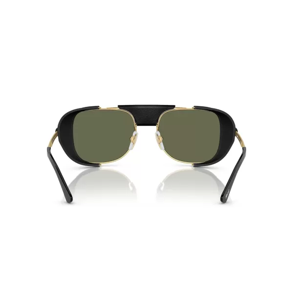Persol Mens PO113SZ Polarized Rectangular Sunglasses Gold 55 mmPersol Mens PO113SZ Polarized Rectangular Sunglasses Gold 55 mm