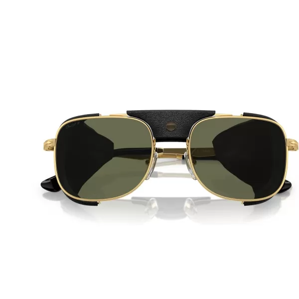 Persol Mens PO113SZ Polarized Rectangular Sunglasses Gold 55 mmPersol Mens PO113SZ Polarized Rectangular Sunglasses Gold 55 mm