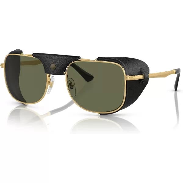 Persol Mens PO113SZ Polarized Rectangular Sunglasses Gold 55 mmPersol Mens PO113SZ Polarized Rectangular Sunglasses Gold 55 mm