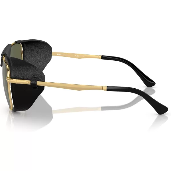 Persol Mens PO113SZ Polarized Rectangular Sunglasses Gold 55 mmPersol Mens PO113SZ Polarized Rectangular Sunglasses Gold 55 mm