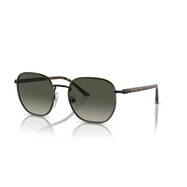 Persol Mens PO115SJ Square Sunglasses BlackGreen 54 mmPersol Mens PO115SJ Square Sunglasses BlackGreen 54 mm