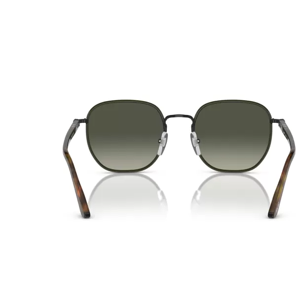 Persol Mens PO115SJ Square Sunglasses BlackGreen 54 mmPersol Mens PO115SJ Square Sunglasses BlackGreen 54 mm