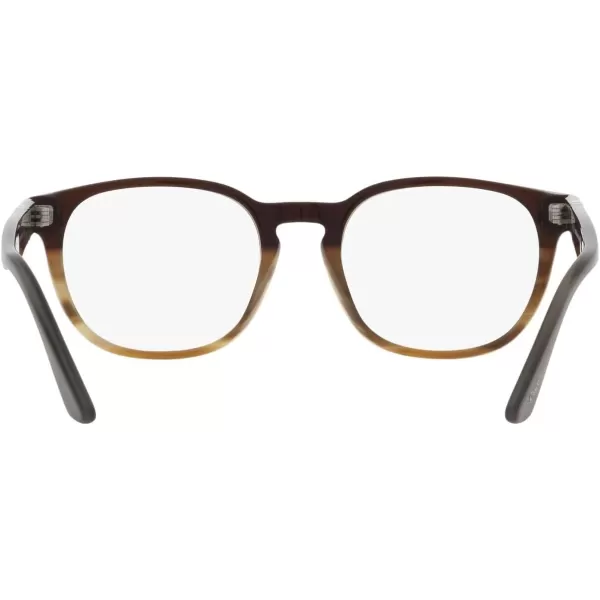 Persol Mens PO3283V Square Prescription Eyewear FramesBlack Gradient BrownDemo Lens