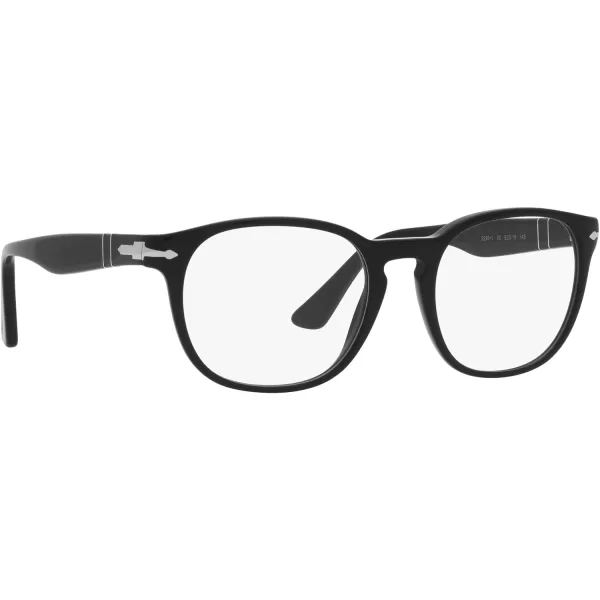 Persol Mens PO3283V Square Prescription Eyewear FramesBlackDemo Lens