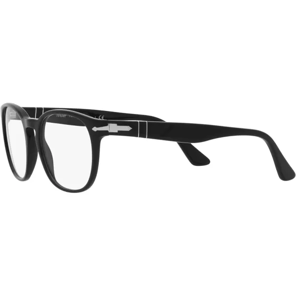 Persol Mens PO3283V Square Prescription Eyewear FramesBlackDemo Lens