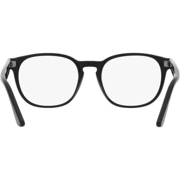 Persol Mens PO3283V Square Prescription Eyewear FramesBlackDemo Lens