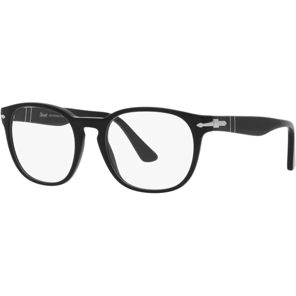 Persol Mens PO3283V Square Prescription Eyewear FramesBlackDemo Lens