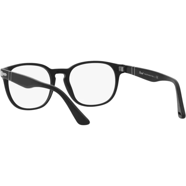 Persol Mens PO3283V Square Prescription Eyewear FramesBlackDemo Lens