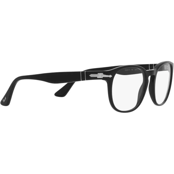 Persol Mens PO3283V Square Prescription Eyewear FramesBlackDemo Lens