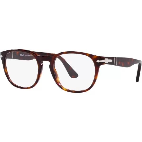 Persol Mens PO3283V Square Prescription Eyewear FramesHavanaDemo Lens