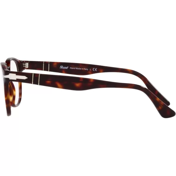 Persol Mens PO3283V Square Prescription Eyewear FramesHavanaDemo Lens