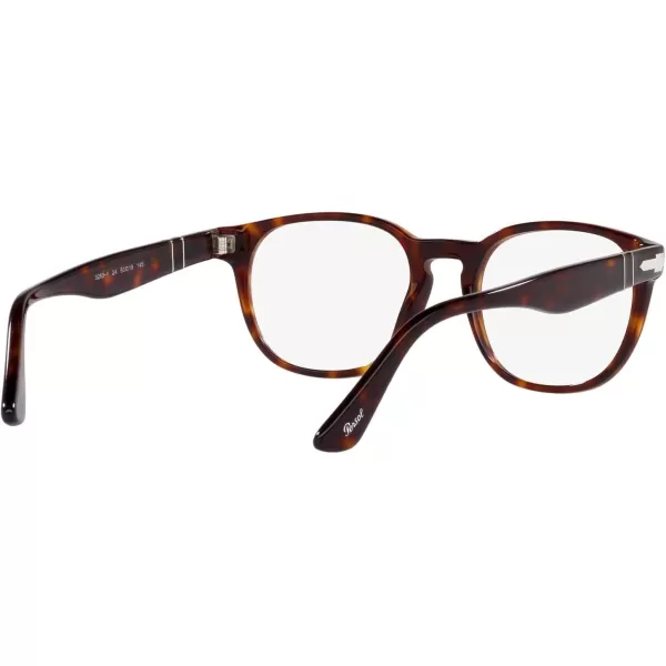 Persol Mens PO3283V Square Prescription Eyewear FramesHavanaDemo Lens