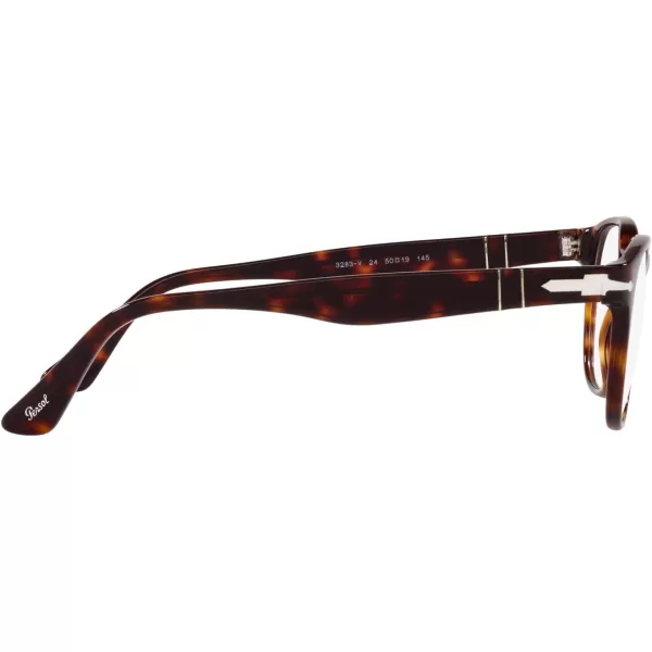 Persol Mens PO3283V Square Prescription Eyewear FramesHavanaDemo Lens