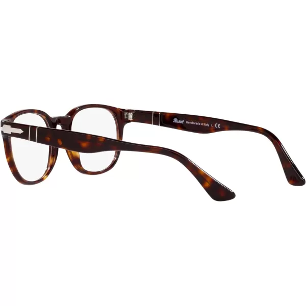 Persol Mens PO3283V Square Prescription Eyewear FramesHavanaDemo Lens