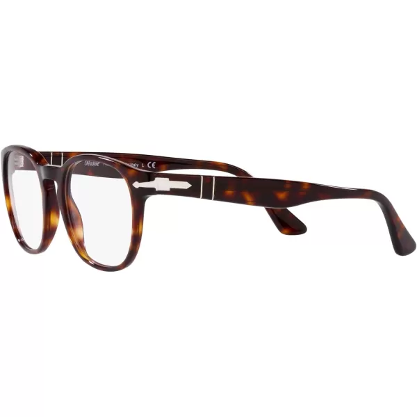 Persol Mens PO3283V Square Prescription Eyewear FramesHavanaDemo Lens