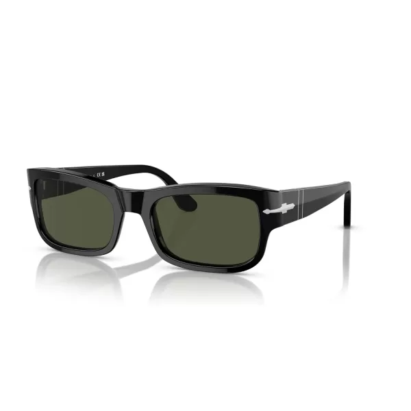 Persol Mens PO3326S Square Sunglasses Black 54 mmPersol Mens PO3326S Square Sunglasses Black 54 mm