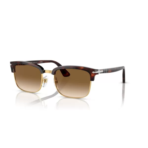 Persol Mens PO3327S Rectangular Sunglasses Havana 54 mmPersol Mens PO3327S Rectangular Sunglasses Havana 54 mm