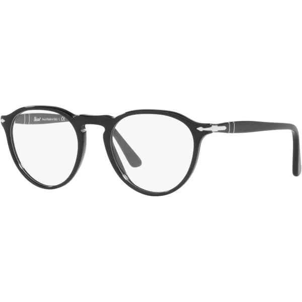 Persol Mens Po3286v Round Prescription Eyewear FramesBlackDemo Lens