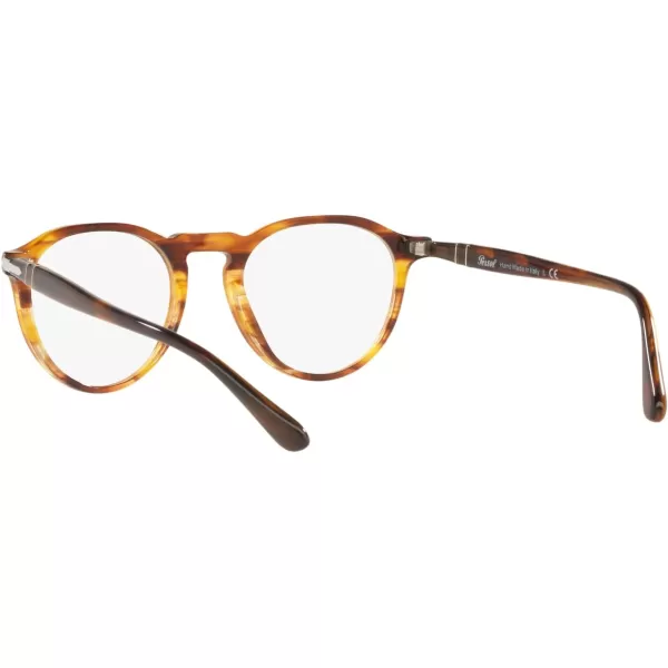 Persol Mens Po3286v Round Prescription Eyewear FramesStriped RedDemo Lens