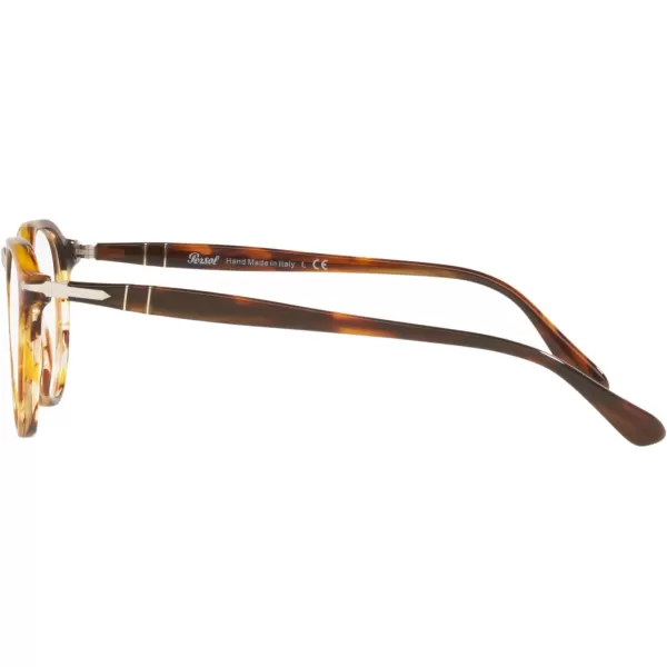 Persol Mens Po3286v Round Prescription Eyewear FramesStriped RedDemo Lens