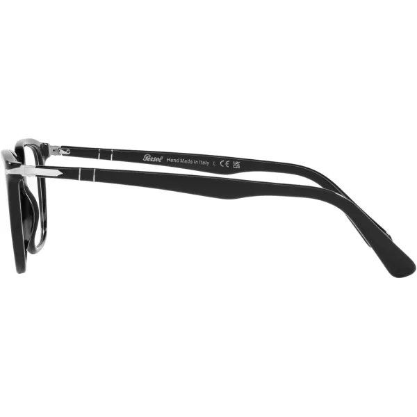 Persol Mens Po3298v Rectangular Prescription Eyewear FramesBlackDemo Lens