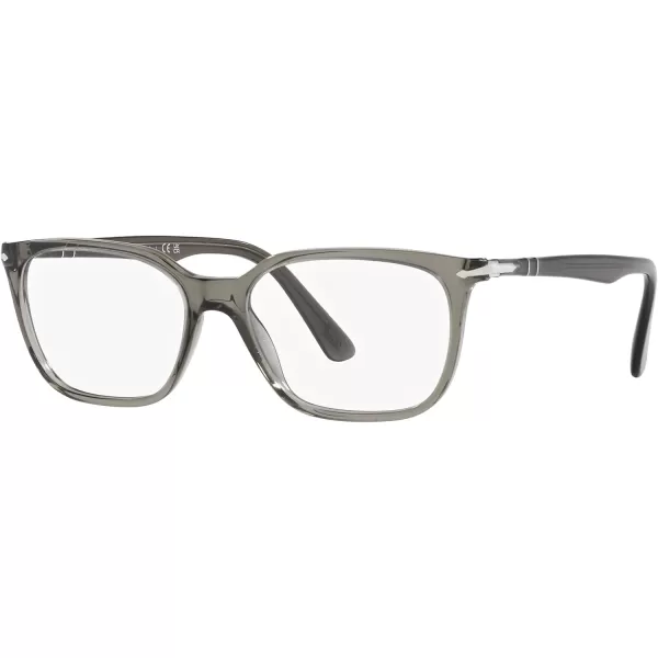 Persol Mens Po3298v Rectangular Prescription Eyewear FramesTaupe Grey TransparentDemo Lens