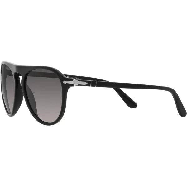 Persol Mens Po3302s Aviator SunglassesBlackGrey Gradient Polarized