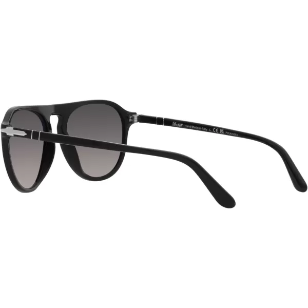 Persol Mens Po3302s Aviator SunglassesBlackGrey Gradient Polarized