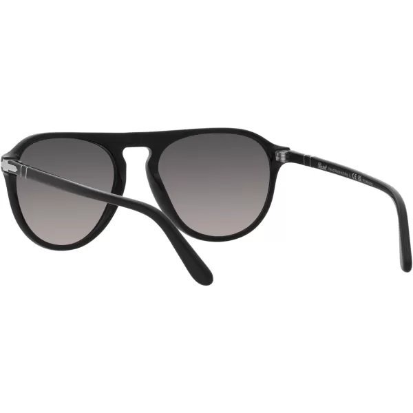 Persol Mens Po3302s Aviator SunglassesBlackGrey Gradient Polarized